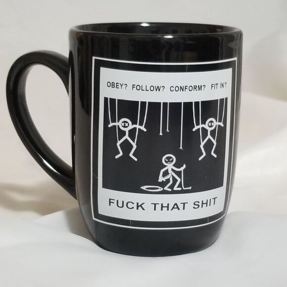 Black and White "F" That Shit Coffee Mug - Picture 1 of 6